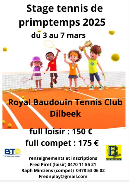 Stage tennis Printemps